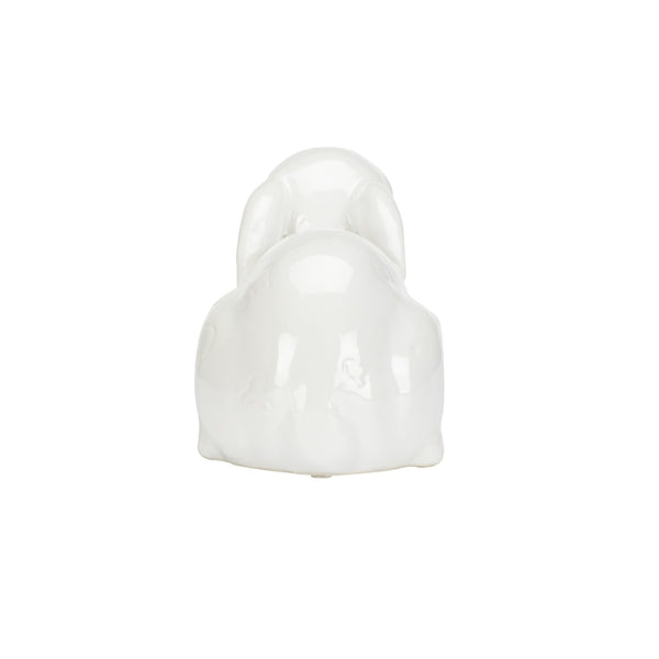 Chelsea House Staffordshire Ceramic Rabbit Figurine By Bill Cain — Glossy White Porcelain Accent For Manteltops (6X11) 385832