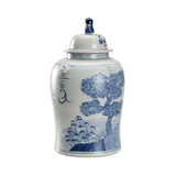 Song Bird Ginger Jar Blue, White/Cream 385834 Chelsea House