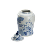 Song Bird Ginger Jar Blue, White/Cream 385834 Chelsea House