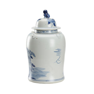 Chelsea House Song Song Garden Ginger Jar Large 18.5" Blue And White Chinoiserie Ceramic Vase Elegant Accent Decor 385836