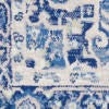 Homeroots 5' X 7' Blue And Ivory Floral Dhurrie Area Rug Ivory Blue Polypropylene 385836