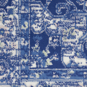 HomeRoots 6' Elegant Blue and Gray Floral Area Rug - Durable, Stain-Resistant Design for High-Traffic Spaces 6' X 9' 385840