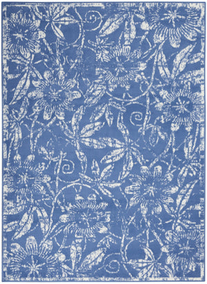 HomeRoots 6' Blue and Gray Area Rug – Stylish Indoor Outdoor Design, Durable, Low-Maintenance, Versatile Use 6?x9? 385846