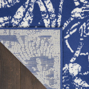 HomeRoots 6' Blue and Gray Area Rug – Stylish Indoor Outdoor Design, Durable, Low-Maintenance, Versatile Use 6' X 9' 385849