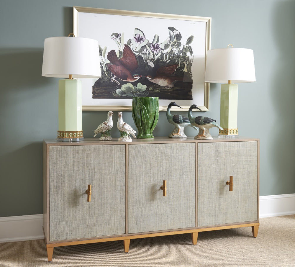 Chelsea House Umbria Hand-Thrown Green Footed Vase With Glossy Leaf Motif — Italian Ceramic Accent, 14"H 385850