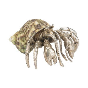 Hermit Crab Paperweight Silver, Green 385854 Chelsea House