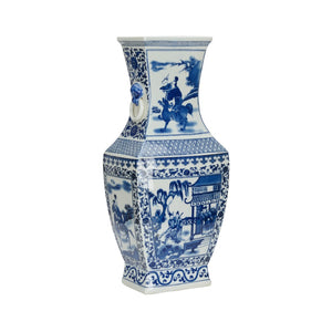 Chelsea House Meiling Blue-And-White Dragon Vase — 21" Porcelain-Style Meiling Vase, High-Gloss Ceramic Accent For Mantels 385860