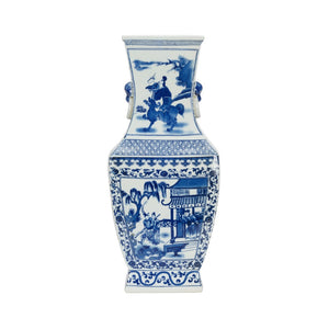 Chelsea House Meiling Blue-And-White Dragon Vase — 21" Porcelain-Style Meiling Vase, High-Gloss Ceramic Accent For Mantels 385860