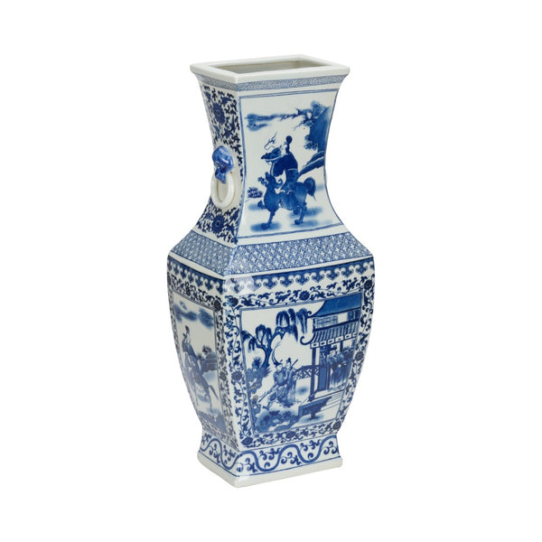 Chelsea House Meiling Blue-And-White Dragon Vase — 21" Porcelain-Style Meiling Vase, High-Gloss Ceramic Accent For Mantels 385860