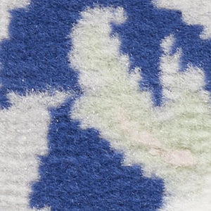 HomeRoots 6' Blue and Ivory Floral Area Rug - Timeless Elegance for Living Rooms, Bedrooms, and Dining Areas 6' X 9' 385867