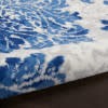 Homeroots 6' X 9' Navy Blue Floral Dhurrie Area Rug Ivory Navy Polypropylene 385870