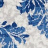 Homeroots 6' X 9' Navy Blue Floral Dhurrie Area Rug Ivory Navy Polypropylene 385870