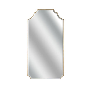 Chelsea House Brighton Scalloped Wall Mirror 42"X22" — Antique Silver Leaf, Beveled Edges & Designer Jamie Merida Elegance 385871