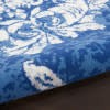 Homeroots 5' X 7' Blue And Ivory Floral Dhurrie Area Rug Navy Ivory Polypropylene 385872