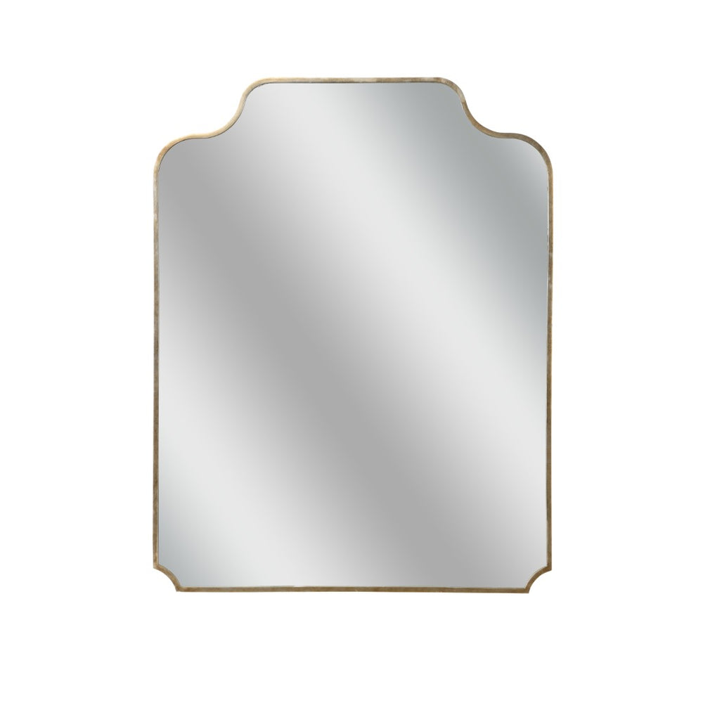 Chelsea House Sartilly Curved Champagne Mirror By Jamie Merida — 44" X 34.25" Antique Silver Leaf Frame, Elegant Focal Piece 385876
