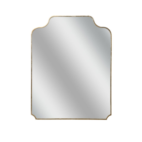 Chelsea House Sartilly Curved Champagne Mirror By Jamie Merida — 44" X 34.25" Antique Silver Leaf Frame, Elegant Focal Piece 385876