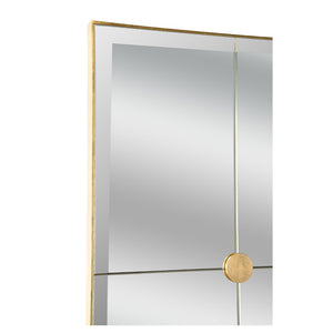 Chelsea House Loire Antique Gold Leaf Mirror 58" X 42" — Beveled Glass, Medallion Details, Statement Wall Accent 385877