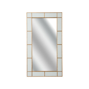 Chelsea House Herman Antiqued Wooden Mirror By Lisa Kahn — 54"X30" Creamy-White Reversed Glass With Gold Accents 385879