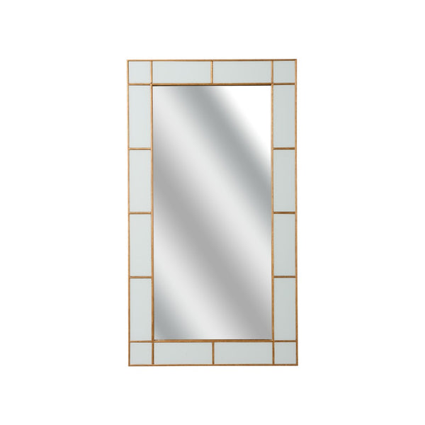 Chelsea House Herman Antiqued Wooden Mirror By Lisa Kahn — 54"X30" Creamy-White Reversed Glass With Gold Accents 385879