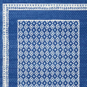 HomeRoots 6' Contemporary Ivory and Blue Geometric Area Rug - Stylish, Durable, and Perfect for Any Room 6?x9? 385885