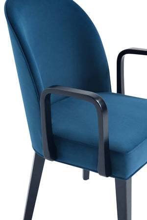English Elm Hillman Stylish Blue Upholstered Armchair With Solid Beech Frame – Modern Comfort For Any Space B365P397715