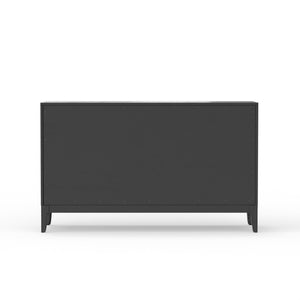Alpine Furniture Cove Elegant Sideboard With Soft-Close Drawers, Roomy Cabinets, Durable Mindy Wood, Versatile Style Vintage Black 3859-06