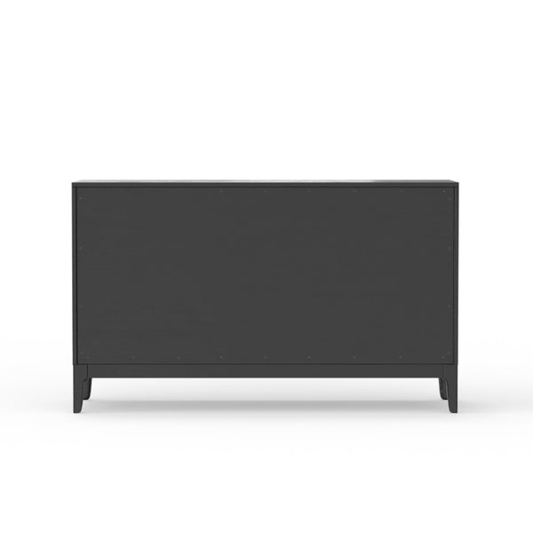 Alpine Furniture Cove Elegant Sideboard With Soft-Close Drawers, Roomy Cabinets, Durable Mindy Wood, Versatile Style Vintage Black 3859-06