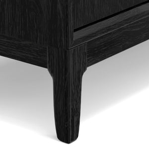 Alpine Furniture Cove Elegant Sideboard With Soft-Close Drawers, Roomy Cabinets, Durable Mindy Wood, Versatile Style Vintage Black 3859-06
