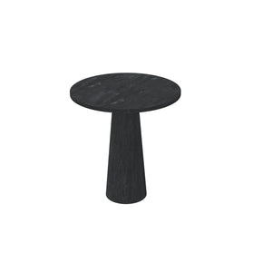 Alpine Furniture Cove Round Side Table - Elegant Malaysian Hardwood Design For Versatile Living Space Solutions Vintage Black Rubberwood Solids & Oak Veneer 3859-20-alpine