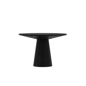 Alpine Furniture Cove Round 47" Dining Table With Tapered Pedestal — Handcrafted Malaysian Hardwood, Mid-Century Modern меб. Vintage Black 3859-47