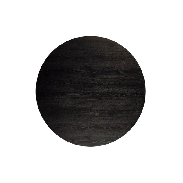 Alpine Furniture Cove Round 47" Dining Table With Tapered Pedestal — Handcrafted Malaysian Hardwood, Mid-Century Modern меб. Vintage Black 3859-47