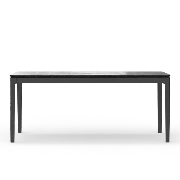 Alpine Furniture Cove Rectangular Dining Table With Tapered Legs And Durable Mindy Wood Construction For Entertaining Vintage Black 3859-72