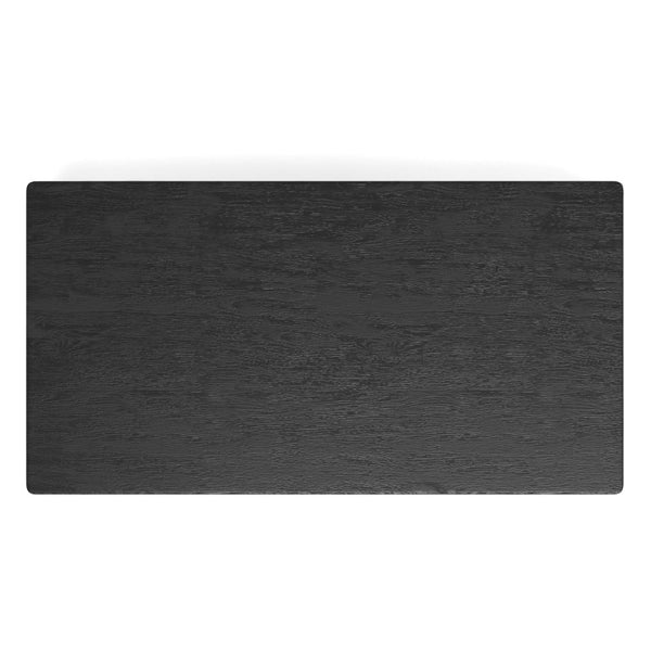 Alpine Furniture Cove Rectangular Dining Table With Tapered Legs And Durable Mindy Wood Construction For Entertaining Vintage Black 3859-72