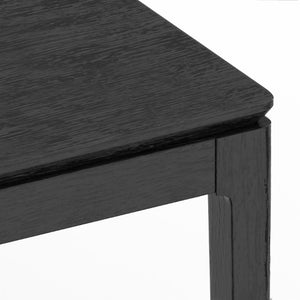 Alpine Furniture Cove Rectangular Dining Table With Tapered Legs And Durable Mindy Wood Construction For Entertaining Vintage Black 3859-72