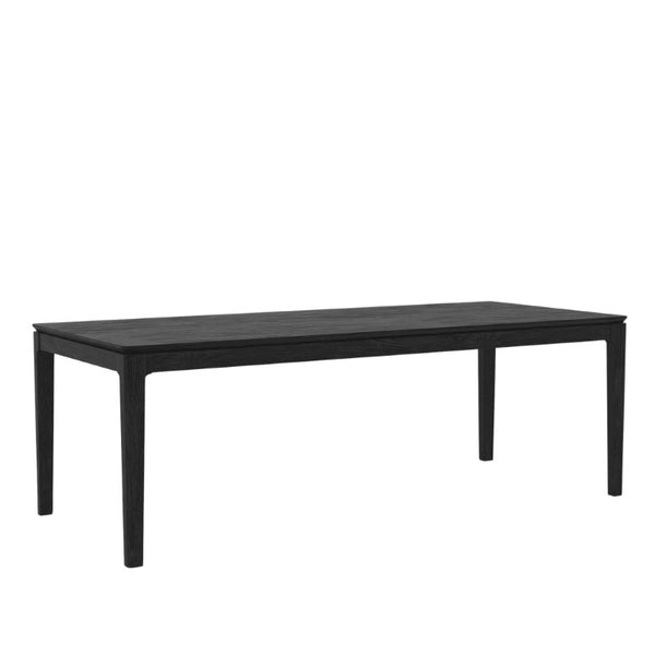 Alpine Furniture Cove Extension Dining Table With Smooth Leaf, Tapered Legs & Natural Wood Grain For 6–8 Guests Vintage Black 3859-90