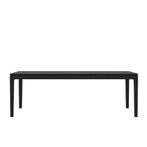 Alpine Furniture Cove Extension Dining Table With Smooth Leaf, Tapered Legs & Natural Wood Grain For 6–8 Guests Vintage Black 3859-90