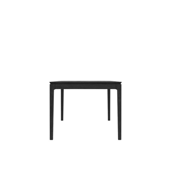 Alpine Furniture Cove Extension Dining Table With Smooth Leaf, Tapered Legs & Natural Wood Grain For 6–8 Guests Vintage Black 3859-90