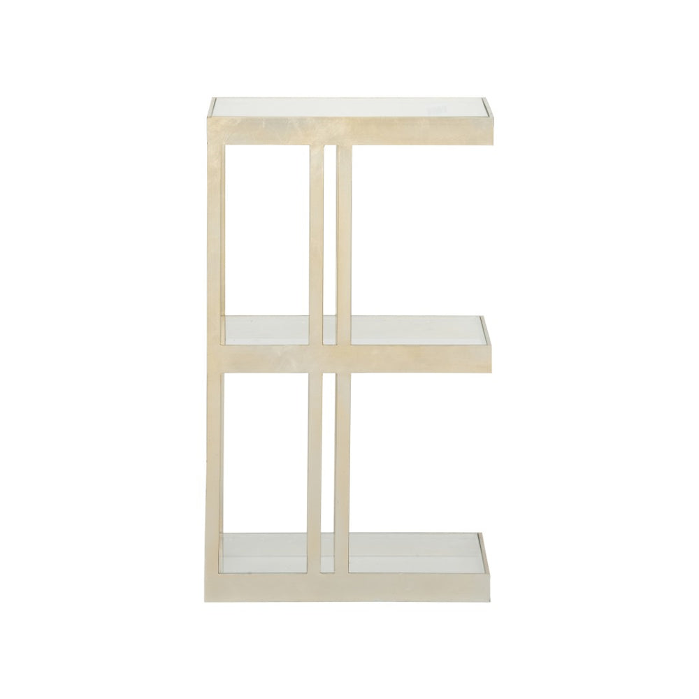 Chelsea House The Drinks Table Silver Leaf Accent — Shayla Copas Design, 27.5" H Compact Side Table For Drinks 385901