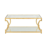 Vincennes Coffee Table Gold, Black 385902 Chelsea House