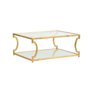 Vincennes Coffee Table Gold, Black 385902 Chelsea House