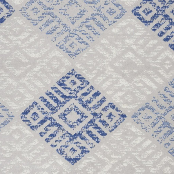 HomeRoots 6' Blue and Gray Geometric Area Rug - Modern Design for Living Spaces, Durable, Stylish, and Versatile 6' X 9' 385906