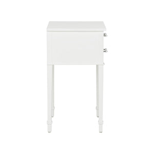 Chelsea House Pembroke Elegant Side Table With Mother-Of-Pearl Inlay, Acrylic Handles, Compact Storage By Bill Cain 385907
