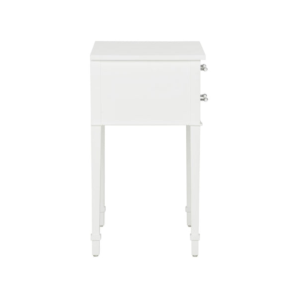 Chelsea House Pembroke Elegant Side Table With Mother-Of-Pearl Inlay, Acrylic Handles, Compact Storage By Bill Cain 385907