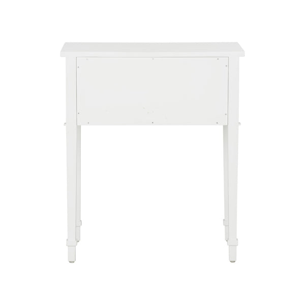 Chelsea House Pembroke Elegant Side Table With Mother-Of-Pearl Inlay, Acrylic Handles, Compact Storage By Bill Cain 385907