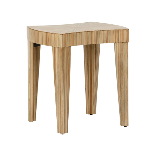 Chelsea House Jigsaw Hand-Laminated Sika Rattan Side Table With Wavy Sculptural Silhouette, Coastal-Boho Accent 385913