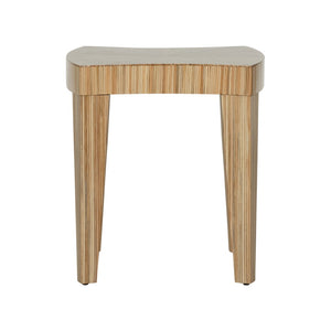 Chelsea House Jigsaw Hand-Laminated Sika Rattan Side Table With Wavy Sculptural Silhouette, Coastal-Boho Accent 385913