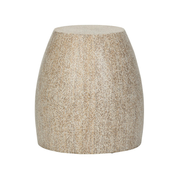 Chelsea House Maybelle Hand-Laminated Turnsole Side Table In Alpine White — Drum-Shaped Accent Stool, 18" W, Durable 385916