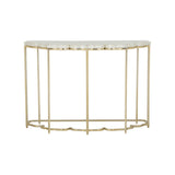 Lotus Flower Console Gold, White/Cream 385918 Chelsea House