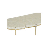 Lotus Flower Console Gold, White/Cream 385918 Chelsea House