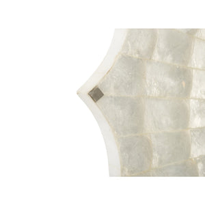 Chelsea House Lotus Capiz Flower Mirror 37" Statement Wall Art — Layered Petal Design, Pearlescent Coastal Accent 385919